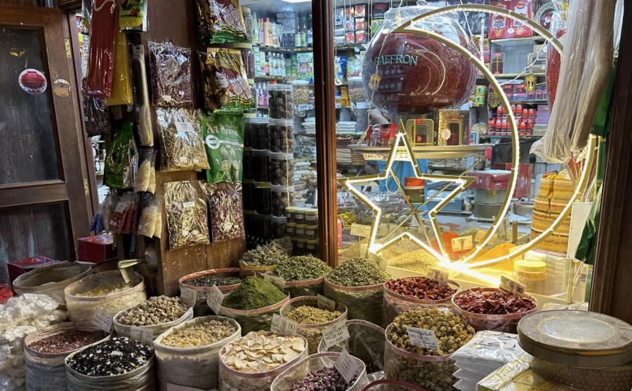 Arabic spices in old shop